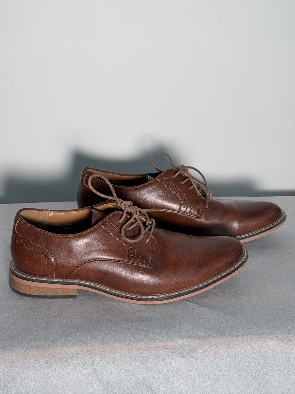 Madden Classic Brown Leather Derby Shoes - Lace-Up Men's Oxfords 9.5
